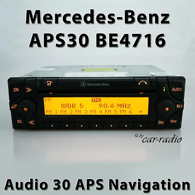 Genuine Mercedes Audio 30 APS BE4716 Navigation System Becker Radio APS 30 Navi • $301.89