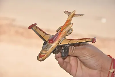 Vintage Friction Fine Litho Airplane Tin Toy  Japan? • $115.72