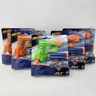 Nerf N-Strike Jolt Blaster Dart Gun Green Orange Lot Of 5 Micro Size Mega Power! • $16.75