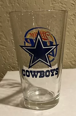 Dallas Cowboys Pint Beer Glass Miller Lite Vintage Free Shipping • $15.99