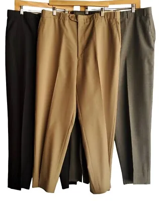 Men's Cricketeer Pants Lot 40x30 Wool Blend Tan Black Gray Dress Casual • $18.13