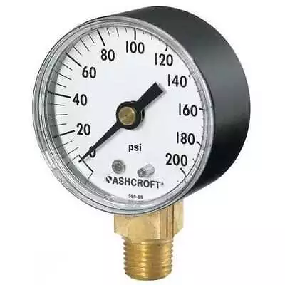 Ashcroft 20W1005ph02l30# Pressure Gauge 0 To 30 Psi 1/4 In Mnpt Plastic • $12.69