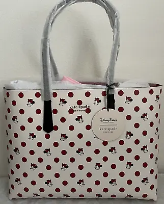 NWT Kate Spade NY Disney Minnie Mouse Large Tote Bag Parchment Multi PXR00430 • $157.99