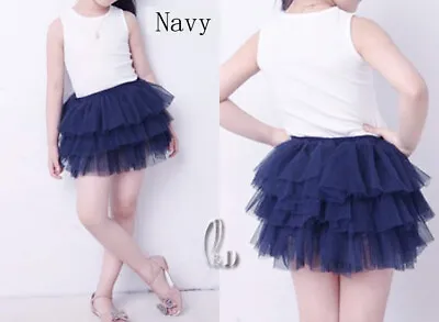 AU SELLER Girls Ballet Dancewear Party 6 Layer Tulle Tutu Skirt Dress Da024 • $9.99