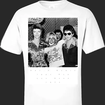 David Bowie Lou Reed Iggy Pop Tshirt Together In 1973 • £15.95