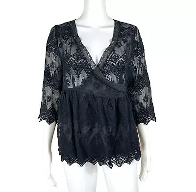 4 LOVE And LIBERTY Top By Johnny Was Silk Lace Wrap - Size Small - NTSF • $39.95