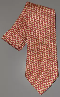 Vineyard Vines Men's Red Brown Acorns Silk Tie 58  Long • $15