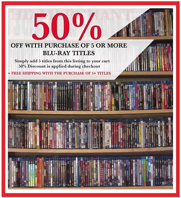 Lot 2 Blu-rays 50% OFF WITH PURCHASE OF 5 OR MORE BLU-RAY TITLES + Free Shipping • $6.99