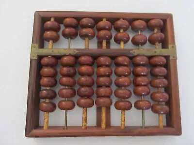 Antique Vintage Wooden Abacus With 49 Beads Chinese China Choi You Kee • $39.99