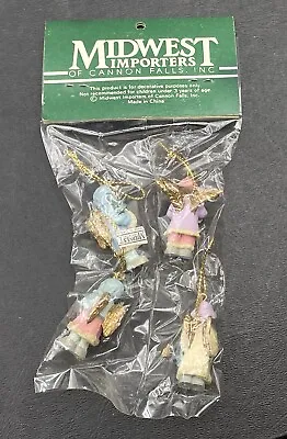 4 NOS Midwest Of Cannon Falls Mini Angel  Ornaments 1  Christmas Vintage • $19.99