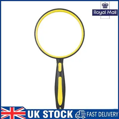 6X/5X/4X Magnifier Handheld Magnifying Glass Portable For Reading (Yellow 60mm) • £5.59