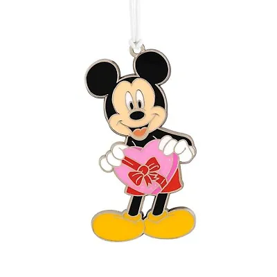 Hallmark Mickey Mouse Valentine Heart Metal With Dimension Christmas Ornament • $14