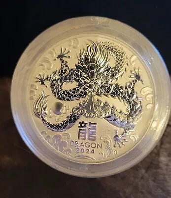 Five (5) 2024 2 Oz Silver Lunar Dragon BU Australian Perth Mint • $392