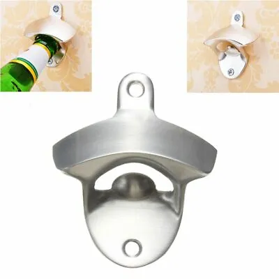 £4.78 • Buy Bottle Opener Stainless Steel Wall Mounted Beer Glass Cap Kitchen Accessories