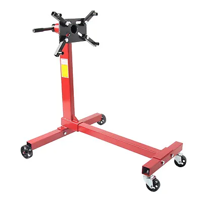 1000lb Engine Stand Vehicle Engine Block Stand W/360 Degree Rotating Head Red • $76.99