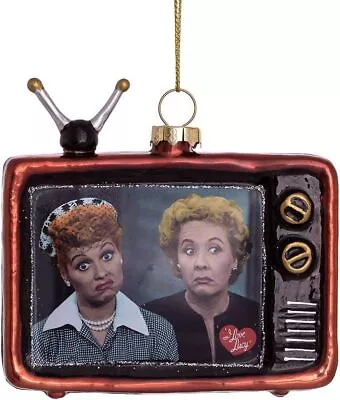 I Love Lucy & Ethel TV Glass Christmas Ornament - NEW - Free Shipping • $19.79