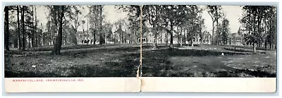 C1905 Wabash College Crawfordville Indiana IN Bifold Unposted Antique Postcard • $19.97