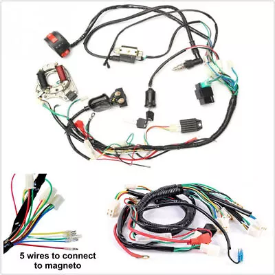 One Set Electric ATV CDI Wire Harness Stator Wiring Kit For 50cc 70cc 90cc 110cc • $55.56