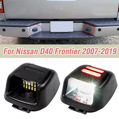 Pair For Nissan Navara D40 Frontier License Number Plate Lamp Light Rear Bumper • $27.19