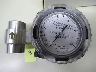 RCM 1-73-VUR-10-DEZ Flow Meter Gauge  Unused Since Calibrated-Have Certification • $59