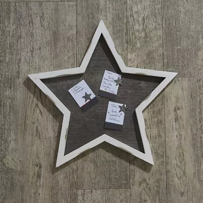 Star Memo Board With Magnets In Wood And Metal • $35.99