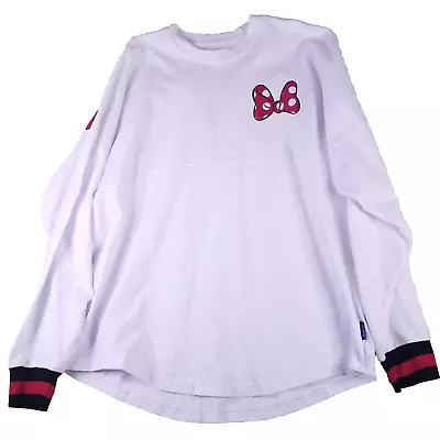 Walt Disney World Women's Spirit Jersey Minnie Mouse Long Sleeve Shirt Sweater M • $19.99