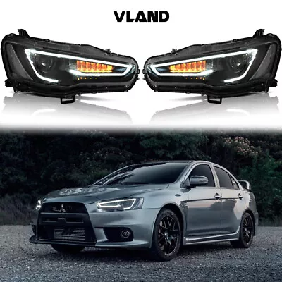 VLAND LED Headlights Headlamps For 2008-2017 Mitsubishi Lancer Dual Beam • $359