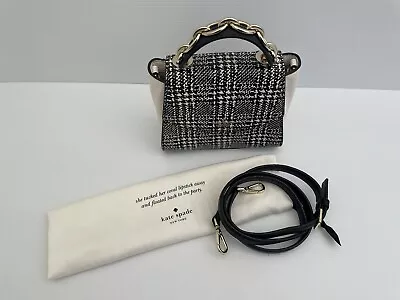 Kate Spade Bag Leather Bag Top Handle Cross Body Black White • $199