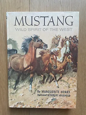 MUSTANG Wild Spirit Of The West - Marguerite Henry 1962 HBDJ Rare Vintage • $38.53