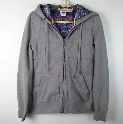 MATIX Size Small Grey Quilted Fleece Multicolor Lining Asher Full Zip Hoodie • $25