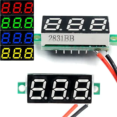 DC 2.4-30V 2-Wire Voltmeter 3-Digit LED Display Panel Volt Meter Voltage Tester • $2.59