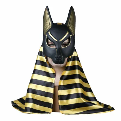 £13.20 • Buy Egyptian Anubis Mask Hood Cosplay Anubis Wolf Halloween Masquerade Mask Props