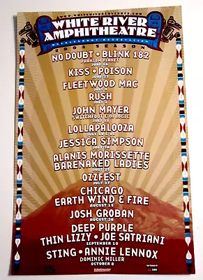 $10 • Buy Concert Poster No Doubt Blink-182 Kiss Fleetwood Mac Rush Satriani Sting Lennox