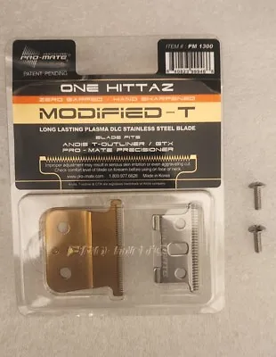 Pro-mate Andis T-Outliner GTX Gold Blades Zero-gapped Modified Free Screws • $13.99