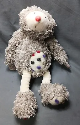 Moulin Roty Les Zazous SLOTH Cat Wolf Polka Dots Plush Stuffed Animal Lovey 12  • $15.63