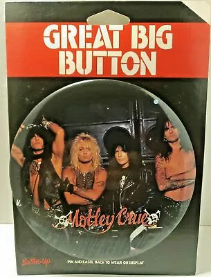 Vintage  6   Motley Crue Original  Pin Button / Kick Stand  New Old Stock M6 • $16.99