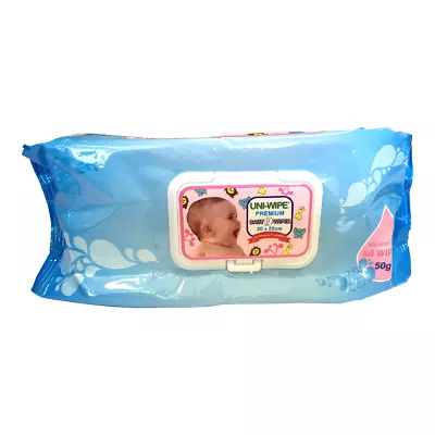 5 X Uni-Wipe Baby Wipes Unscented 50 GSM Thick Alcohol-Free 80 Wipes Soft Pack • $12.10