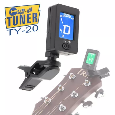 $13.29 • Buy Clip On Digital Electronic Tuner For Guitar Bass Ukulele Violin Mandolin Banjo