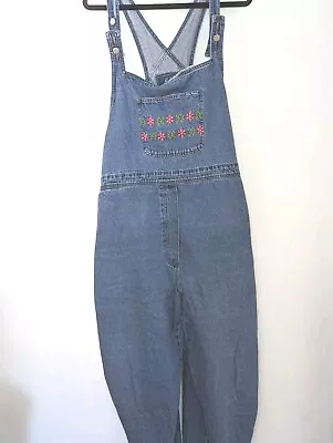 U.P. Denim Overalls W/Embroidery • $44