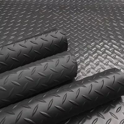 £28.99 • Buy Checker - Plate Rubber Garage Flooring Matting 1m Wide X 3mm Thick - A Grade