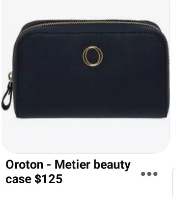 Oroton-Metier Black Beauty Case-Make Up Purse-NEW With Dustbag And Tags Rrp $120 • $25