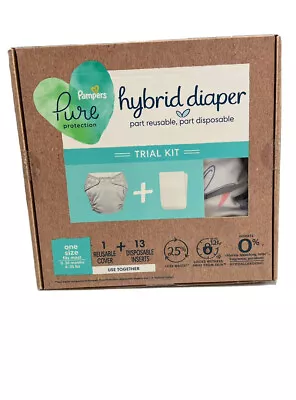 $22.99 • Buy Pampers Pure Hybrid Kits - Reusable Cloth Diaper Covers + Disposable Inserts