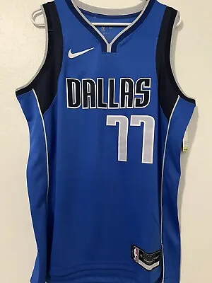 Luka Doncic Blue Dallas Mavericks Mavs Jersey Size Large NEW • $45
