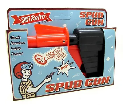 Spud Gun Retro Pistol Toy - Shoots Harmless Potato Pellets - Party Bag Filler • £7.95