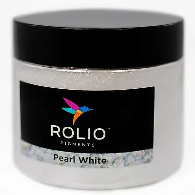 ROLIO Mica Powder Pearl White 50g - For Epoxy Resin Candle Cosmetic Making • $14.99