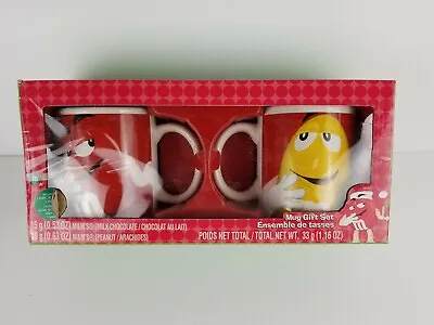 M&M's Red & Yellow Collectible Mugs Gift Set New In Box Lot 2 • $11