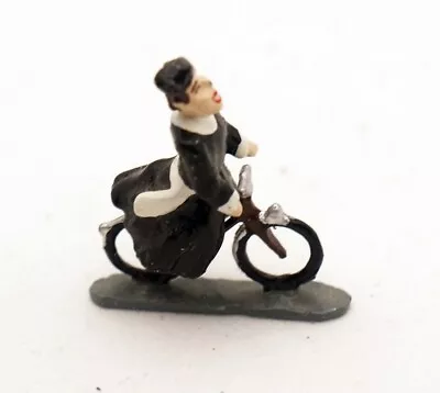 J Carlton Gault French Miniature Figurine Priest Riding Bicycle In Paris • $39.99