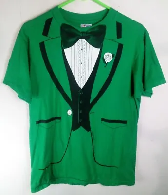 Vintage 80s Green Tuxedo Tshirt (L) • $19.99