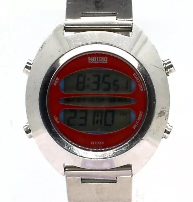 Retro Men's 40mm Digital Citizen 1481010 Red Independence Watch Ref: D295-L16819 • $69.95