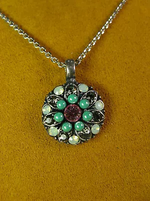 MARIANA GUARDIAN ANGEL SWAROVSKI CRYSTALS FLOWER Necklace Pendant Gift • $74
